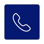 Phone web icon White phone icon on dark blue background